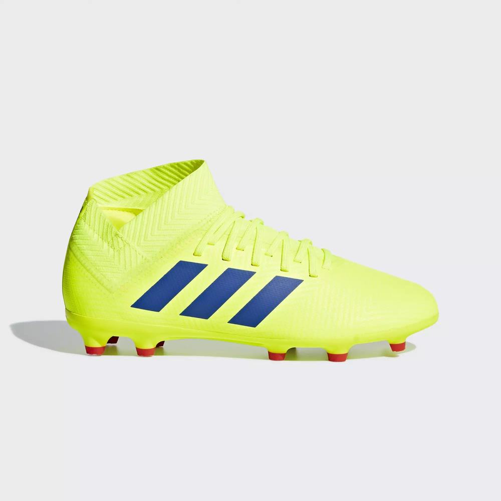 Adidas Nemeziz 18.3 Firm Ground Tacos de Futbol Amarillos Para Niña (MX-34103)